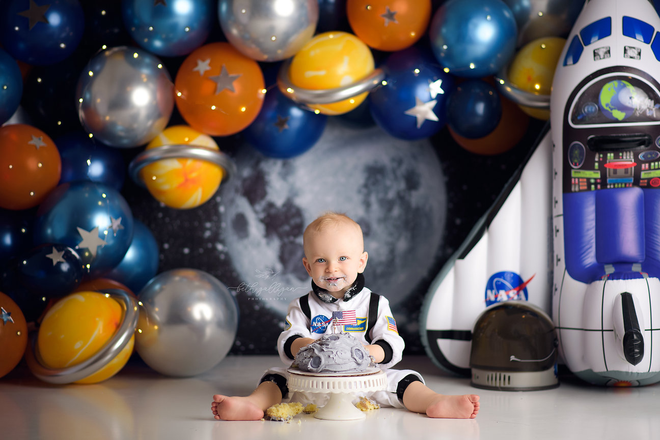 M's 4th Of July Cake Smash With Beth Galligan Boston First Birthday Photographer