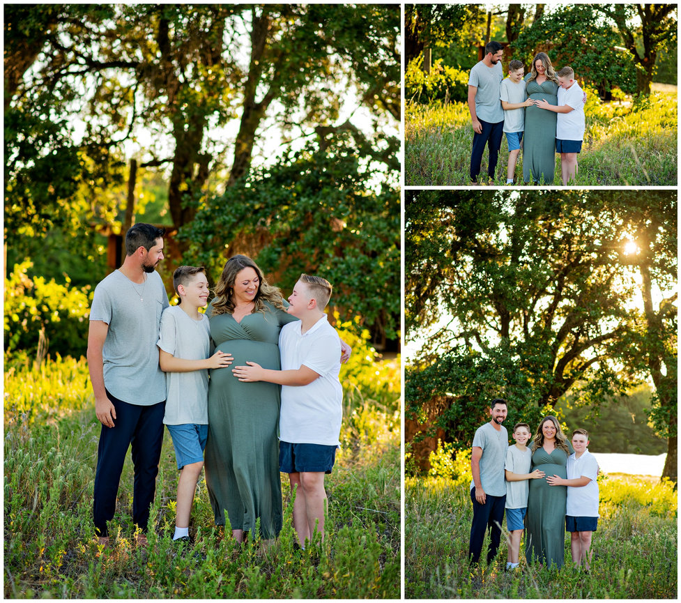 Embracing the Glow: A Family Maternity Photography Session -Flower Mound Maternity Photographer