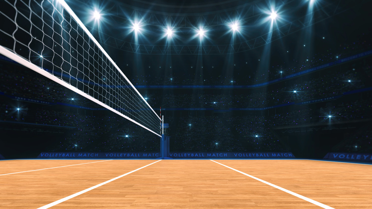 Stadium Digital Background Volleyball