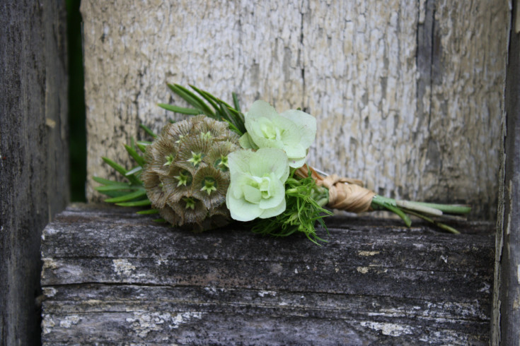 unique pod boutonniere