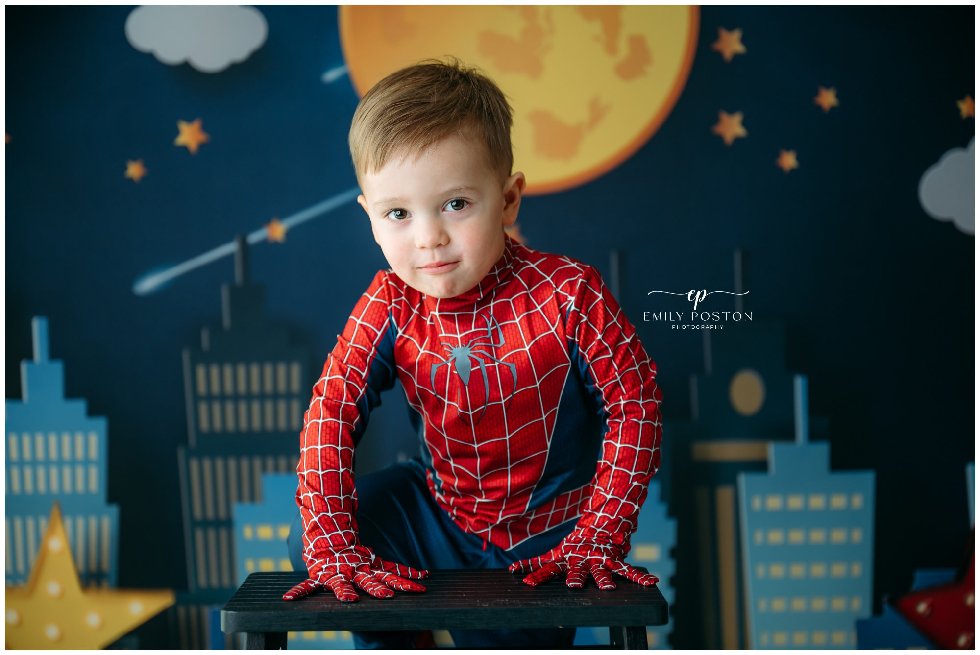 Spiderman Photo Shoot with 3 Year Old Sonny Emily Poston Photography