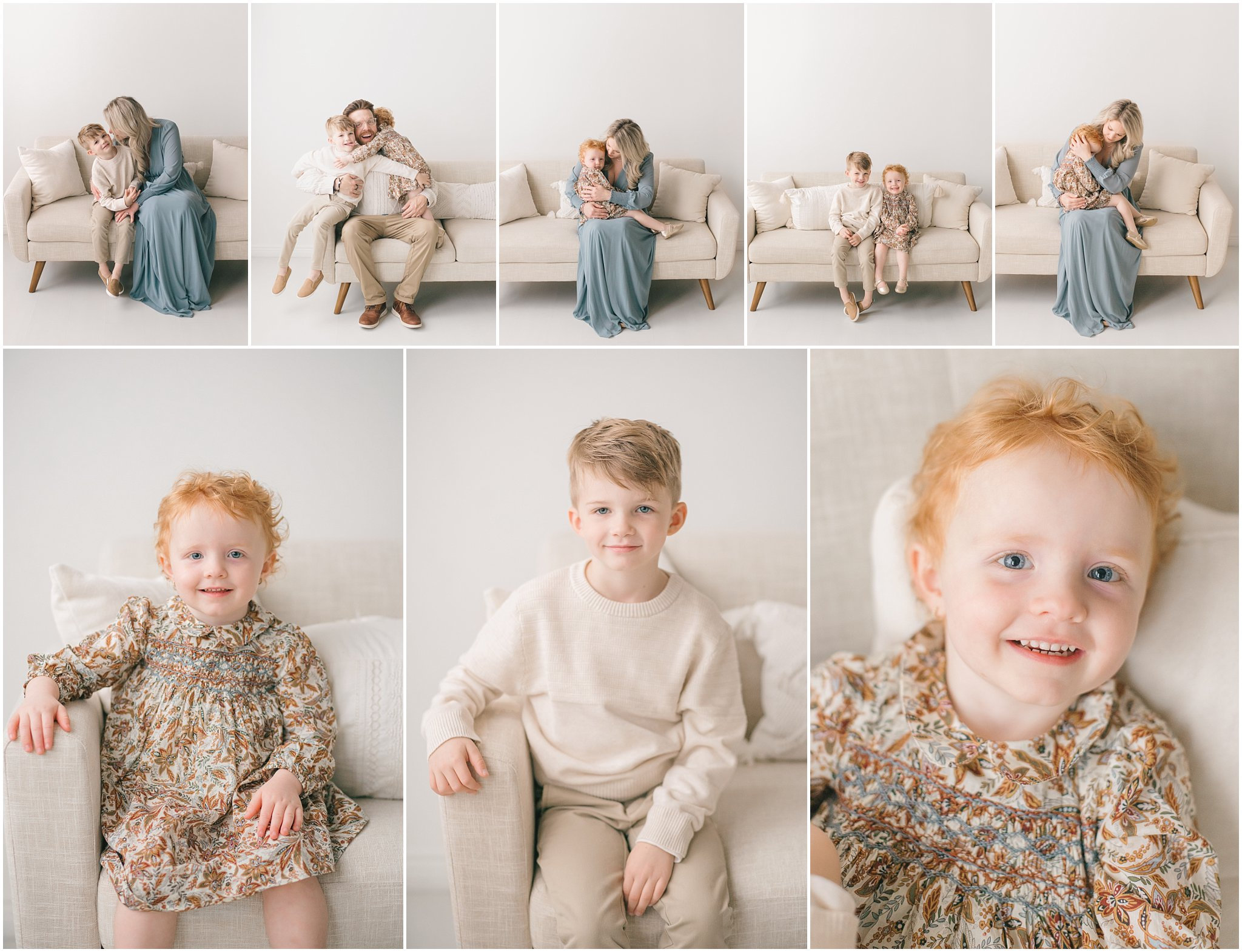Family　A Contemporary Portrait　マグナム　フォト Family Portrait Outfits for Studio Photos in Minneapolis