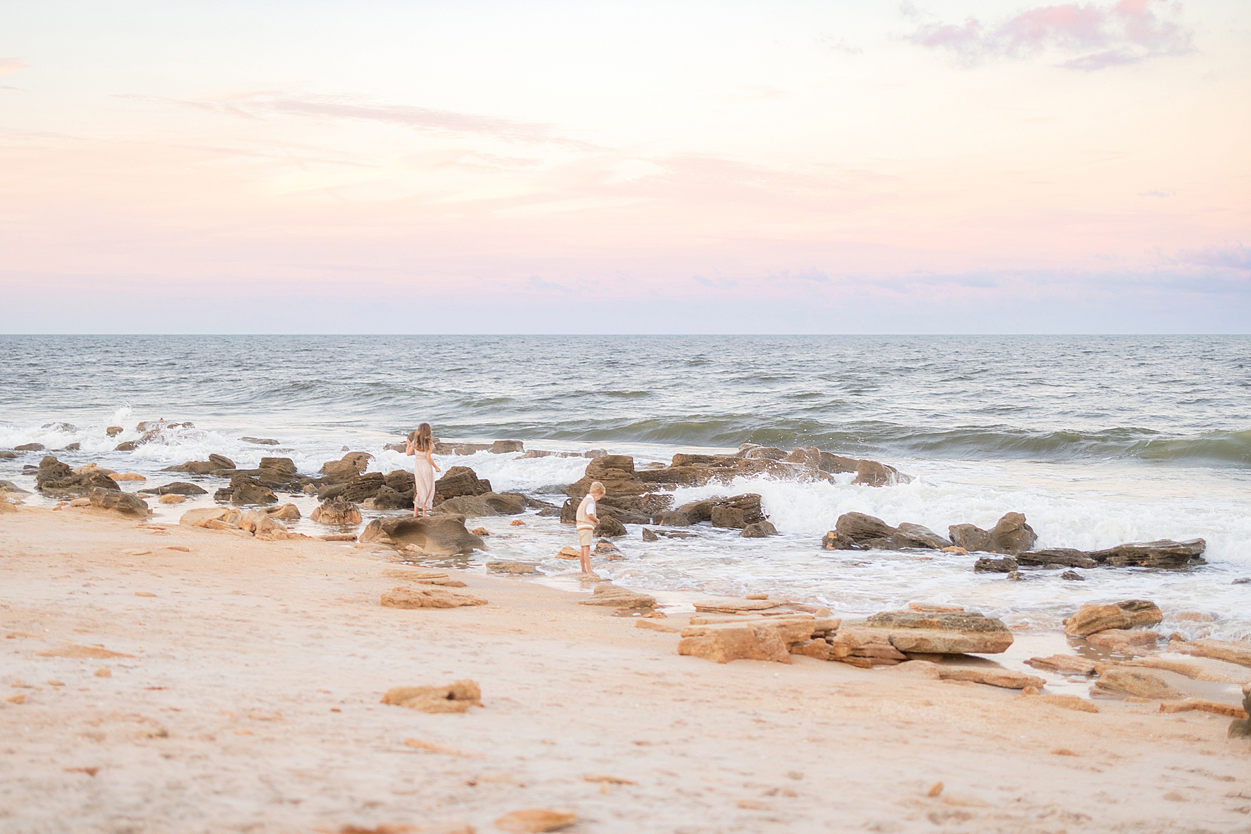 a pastel sunset portrait in Saint Augustine Beach florida