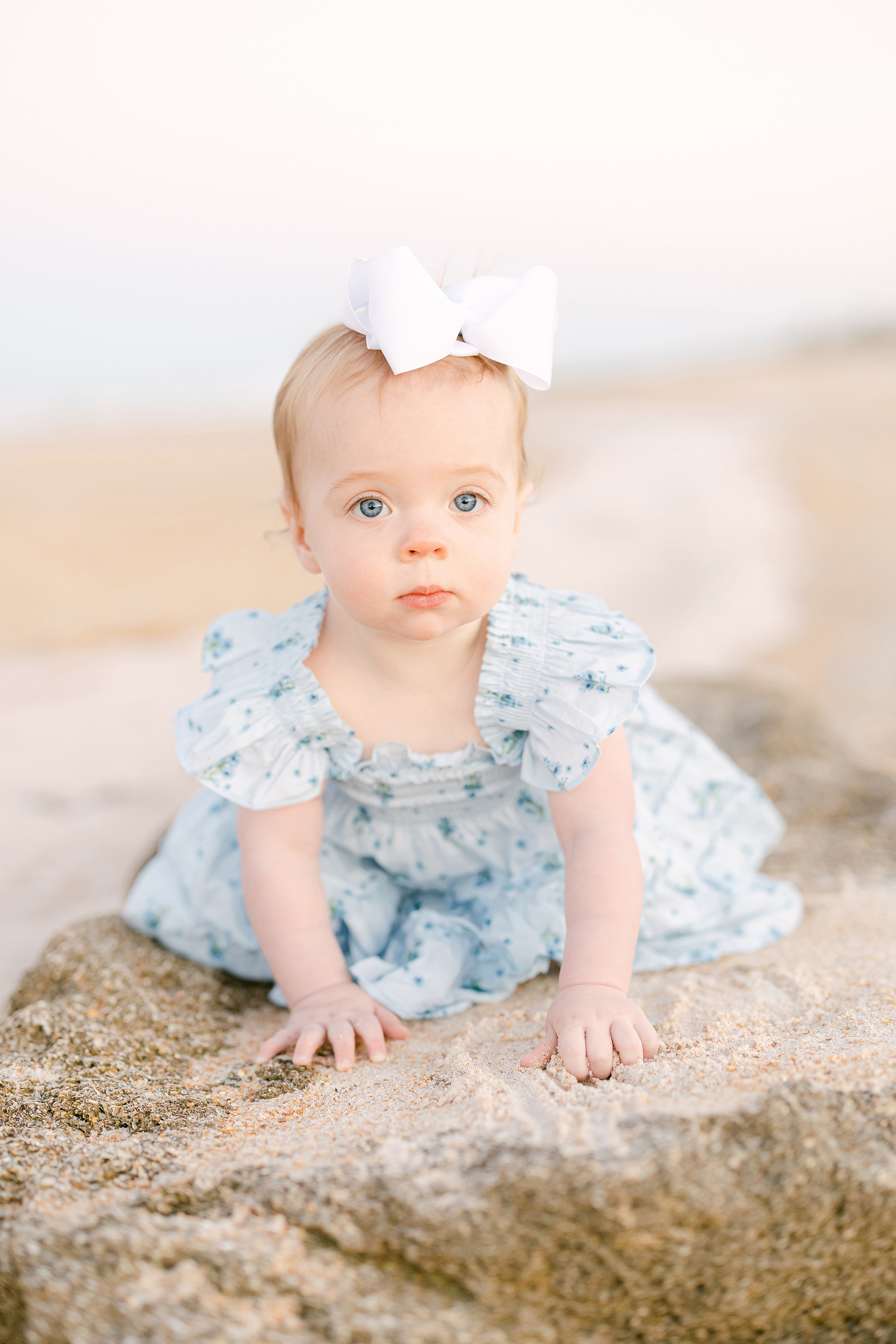 light and airy beach portrait of a family in Saint Augustine Florida 