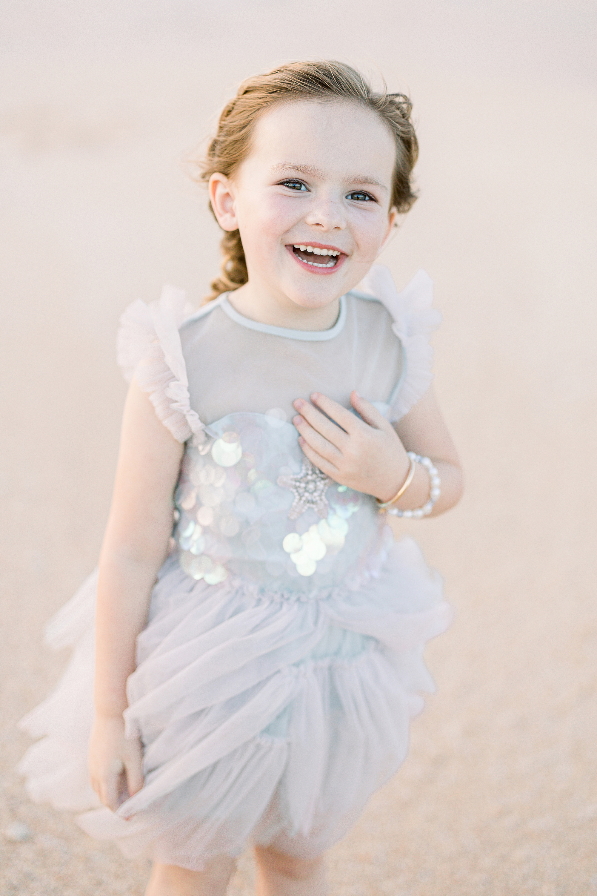 mermaid inspired children's portraits in Saint Augustine Beach Florida