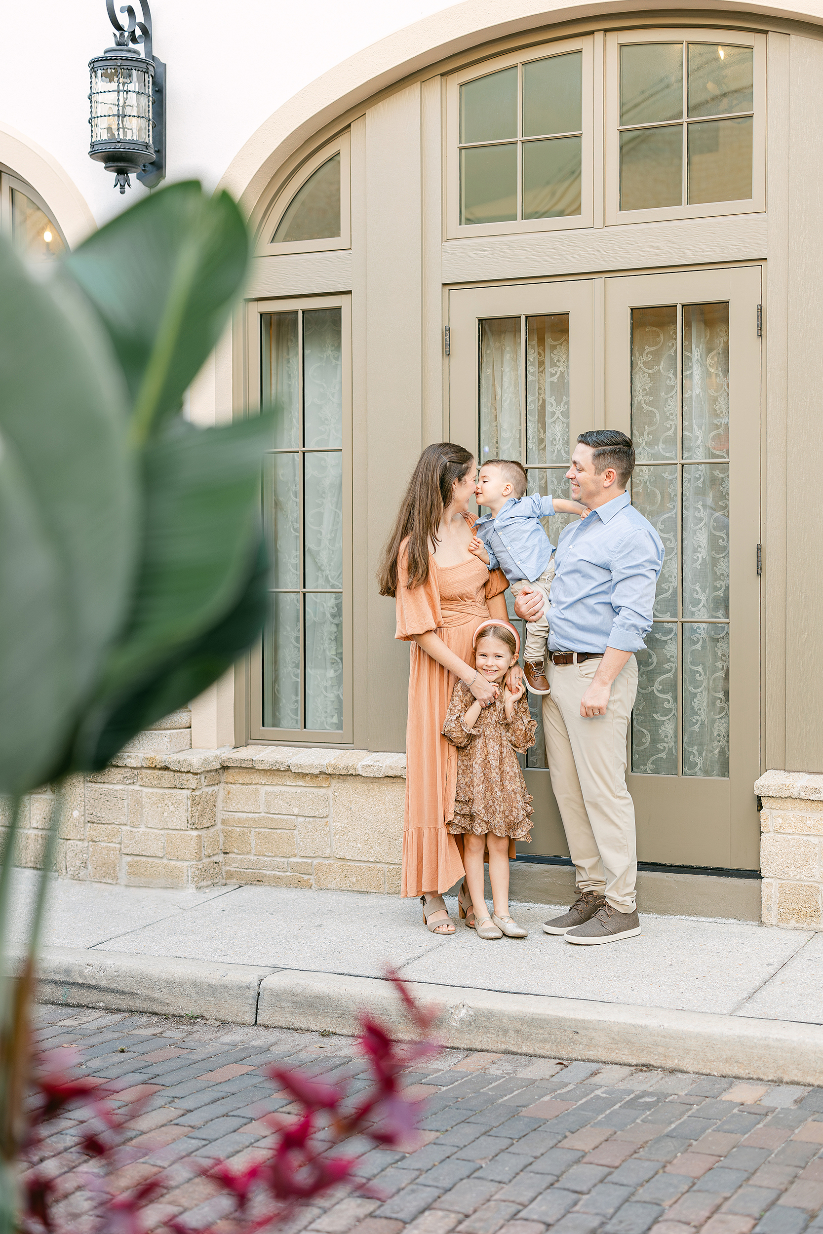 Family portraits on Aviles Street in downtown St. Augustine.