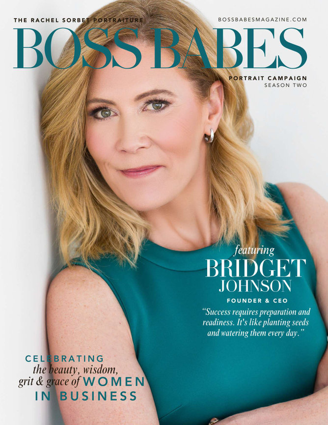 Bridget Johnson on the cover of Boss Babes Magazine