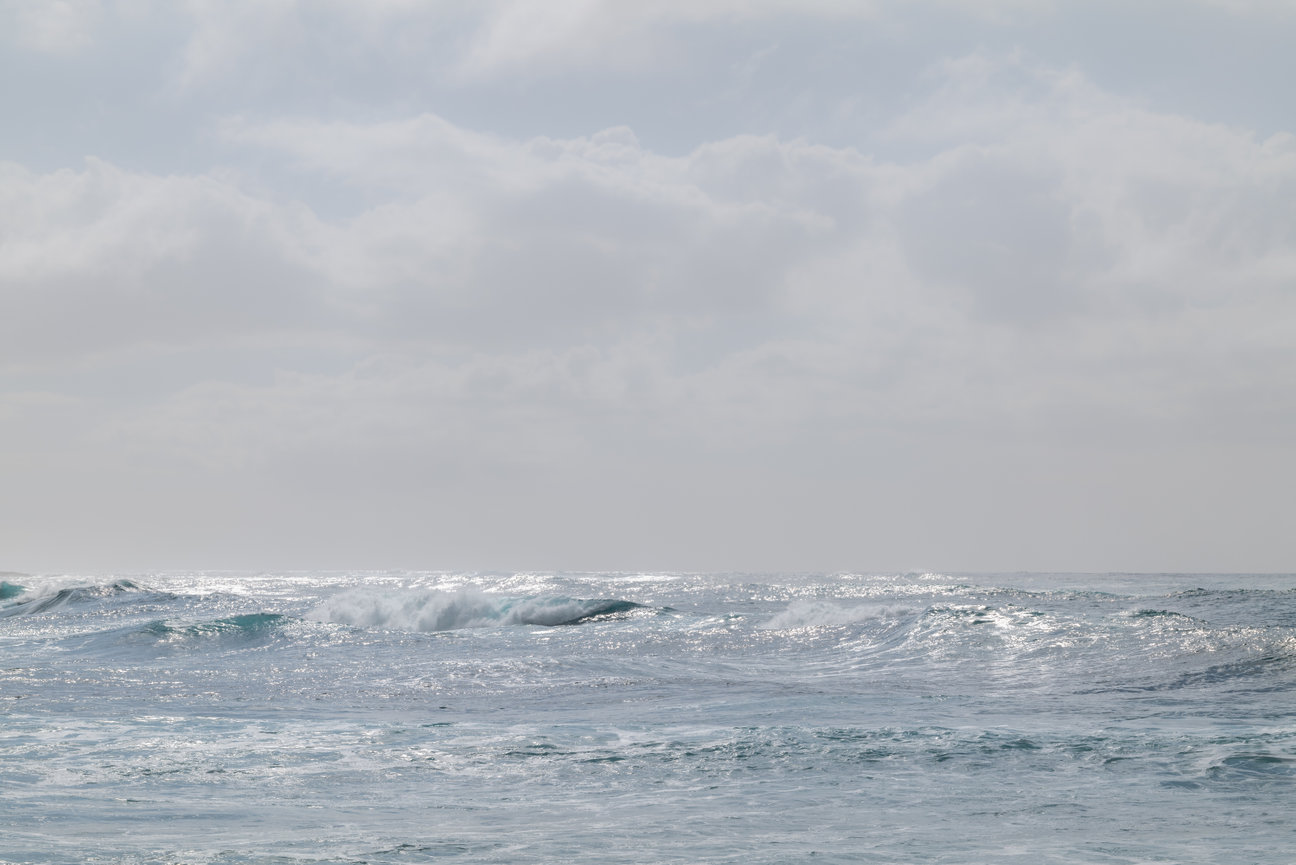 Silver Tide - coastal seascape fine art photograph by Andrea Bruns capturing rolling Pacific Ocean waves