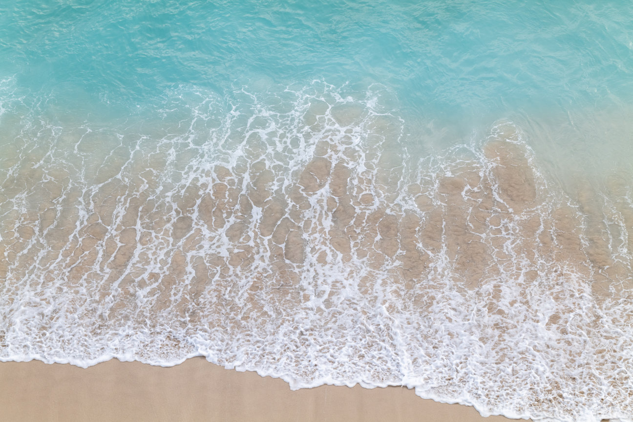 Evening Swell, tranquil seascape photograph by Andrea Bruns of ocean waves moving across the Pacific under evening light.