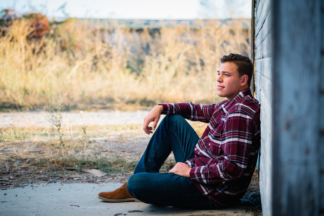 Senior year photo of guy Eagle Idaho
