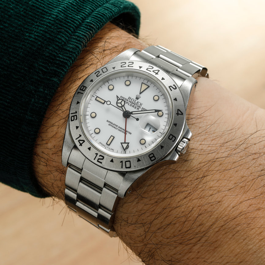 Rolex Explorer II* 16570 White Chicchi di Mais Dial 1991 - Roy & Sacha ...