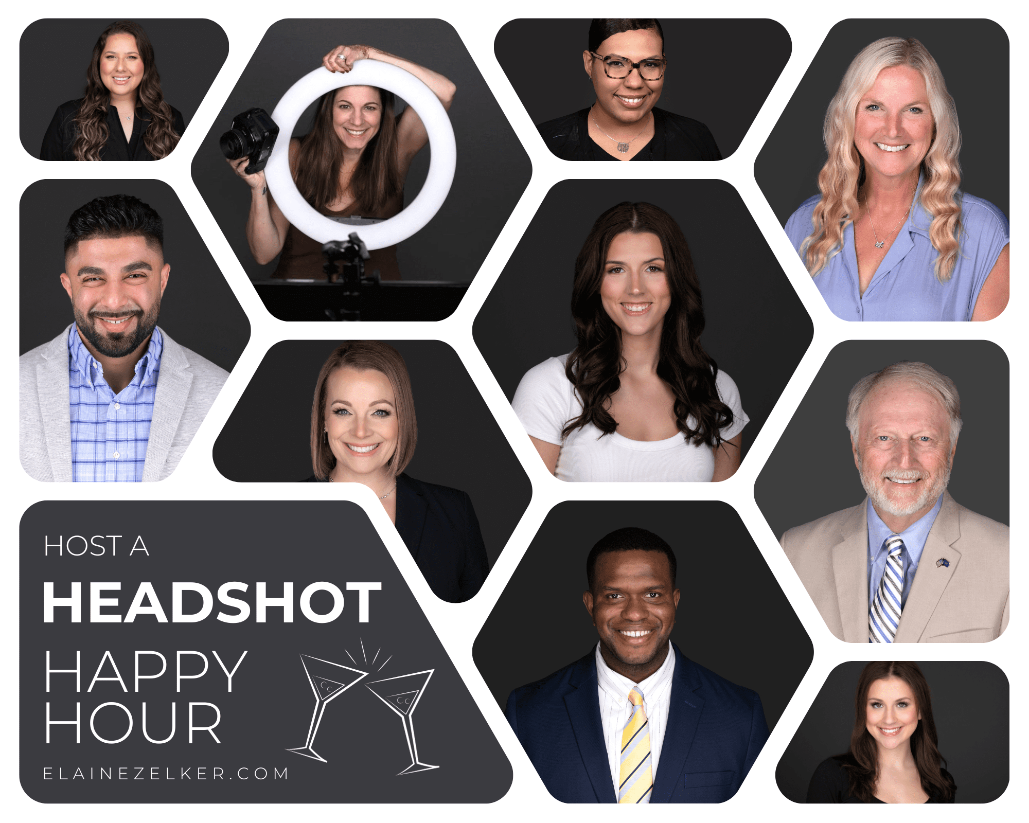 Host a Headshot Happy Hour - Elaine Zelker Photography