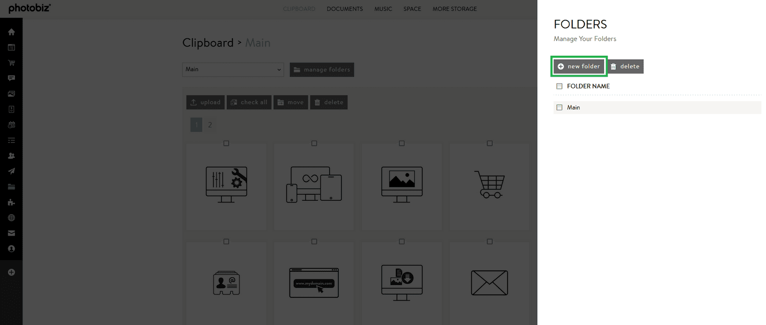 Folder Base Organize Images On Image Clipboard With Folders - PhotoBiz Knowledge Base