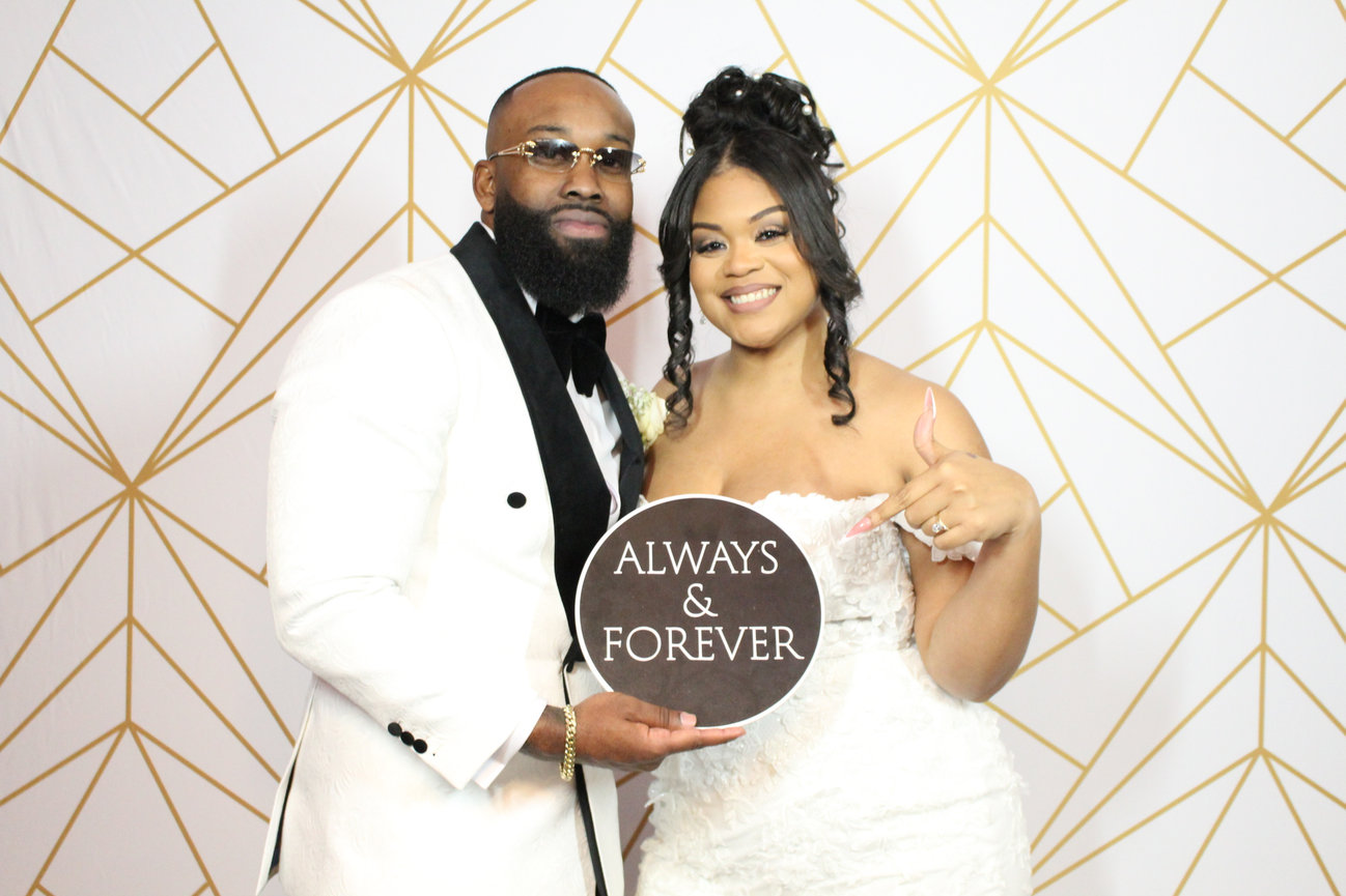 Open-air photo booth setup in Columbus GA