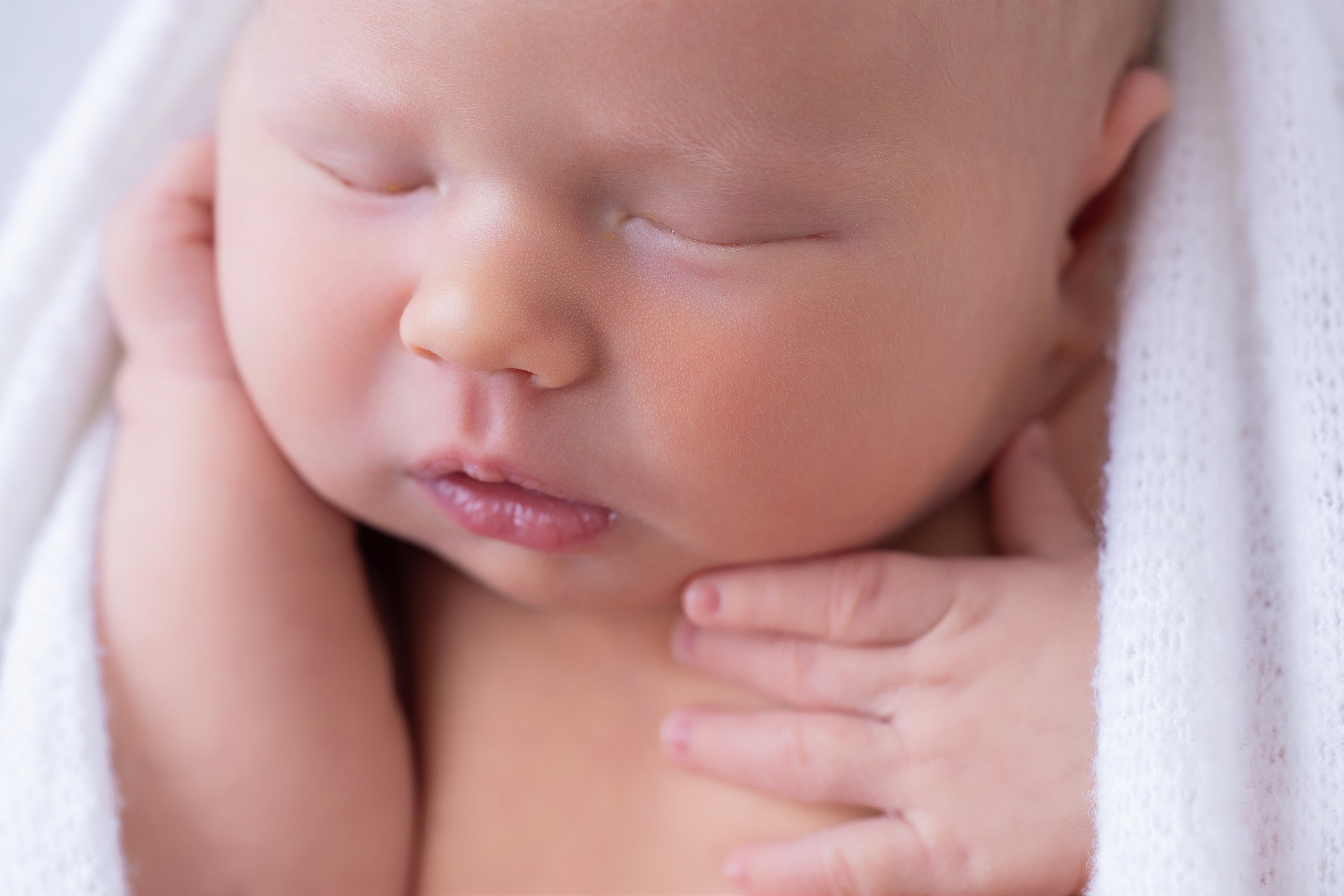 Calgary newborn photography white mauve and big brother love Newborn III session photo 7