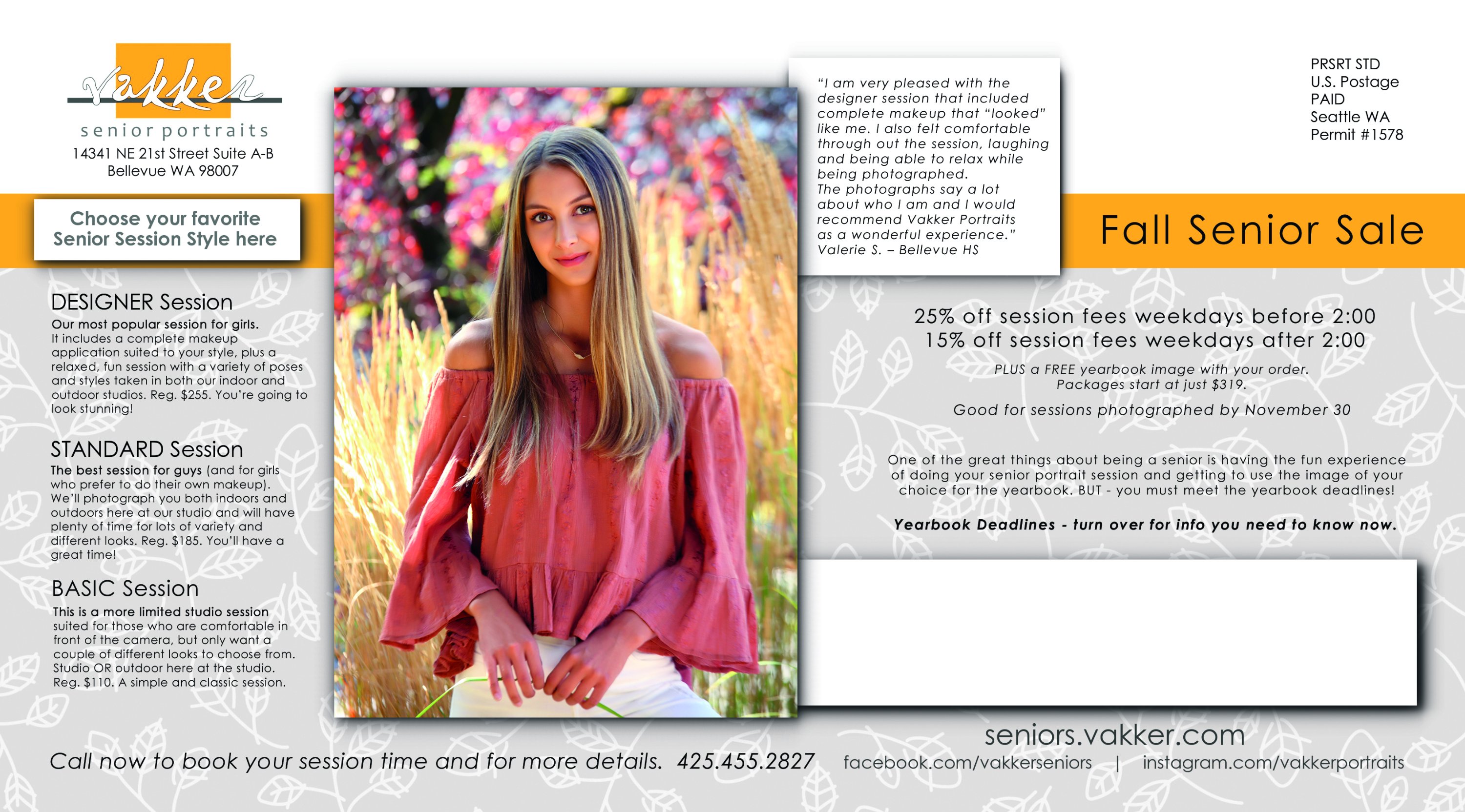 Fall Senior Portrait Specials - Vakker Portraits