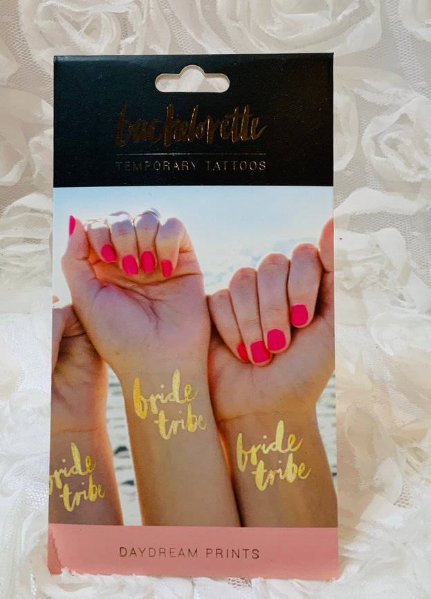 Bride Tribe 12 pk Gold Temporary Tattoos - Exclusive Invites
