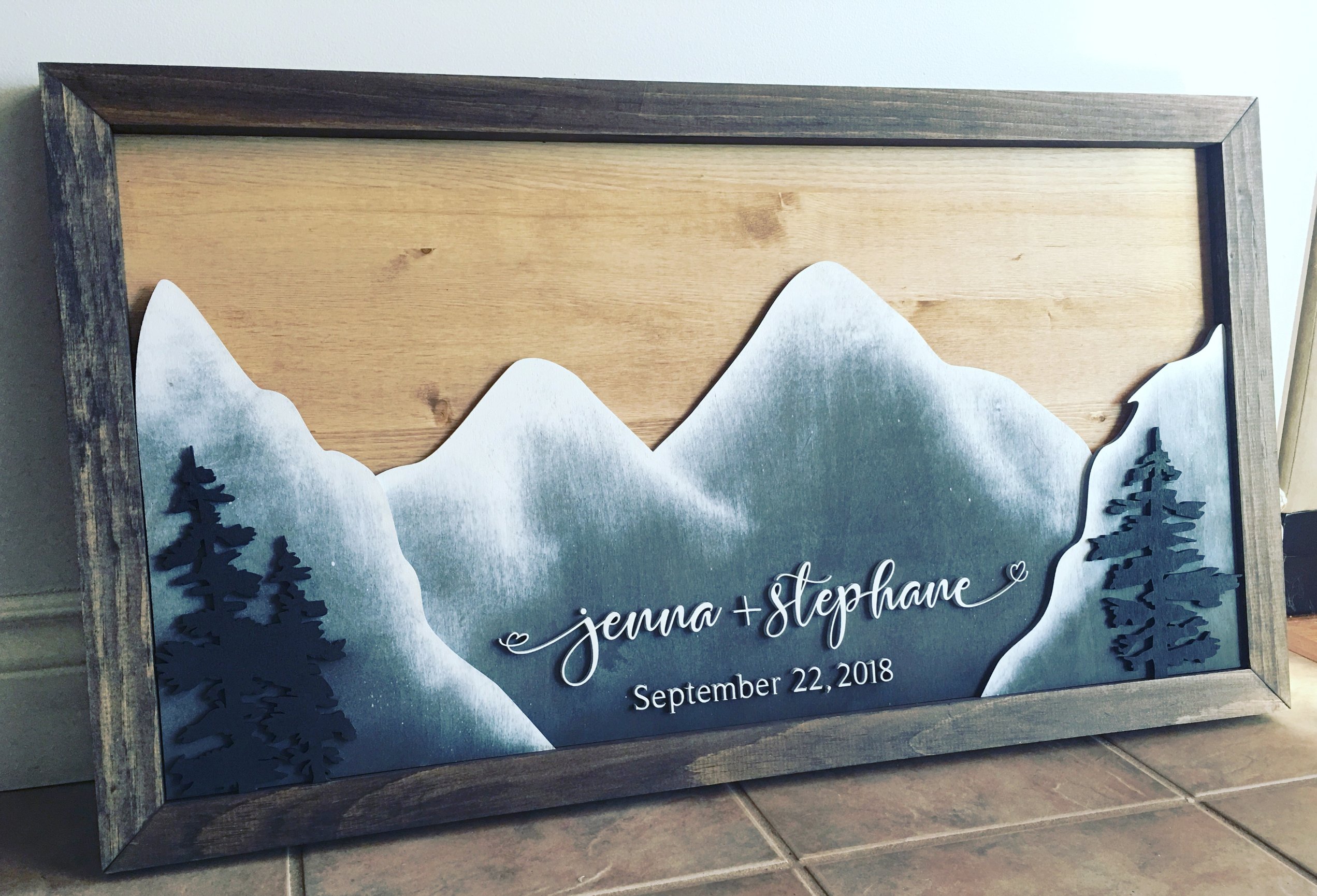 Custom Mountain Signature Sign - Exclusive Invites