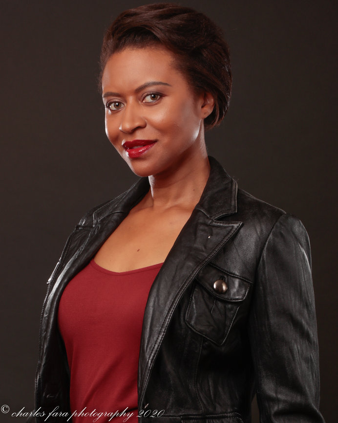 Vibrant female actor headshot with a unique look